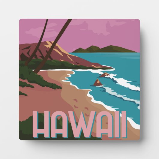 ハワイ背景 フォトプラーク (正面)