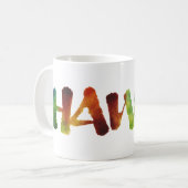 ハワイ色ラップレタリング書道ハワイ コーヒーマグカップ (正面左)