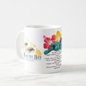 ハワイ花沼ベイアロハフムヌクヌクアプア コーヒーマグカップ (正面左)