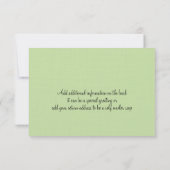 ハワイ行きの搭乗券の出欠確認返信 招待状 (裏面)