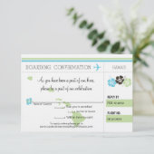 ハワイ行きの搭乗券のRSVP 出欠カード (スタンド正面)