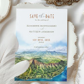 ハワイ行き先結婚式の日付を保存 招待状