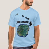 ハワイ諸島のカワイ島 Tシャツ (正面)