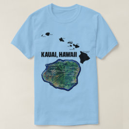 ハワイ諸島のカワイ島 Tシャツ