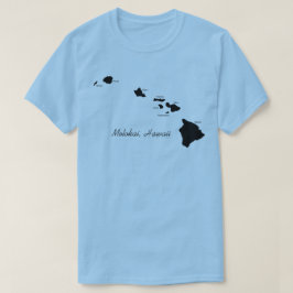 ハワイ諸島のモロカイ島 Tシャツ