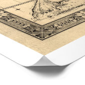 ハワイ諸島の地図 – 1876 ポスター (角)