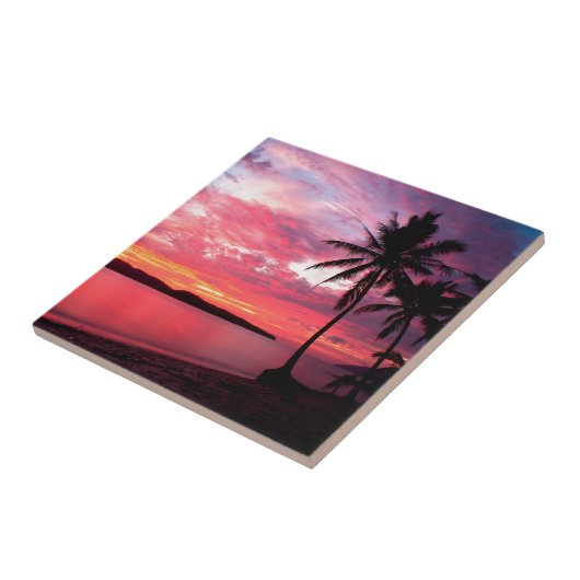 ハワイ諸島の日没 タイル (側面)