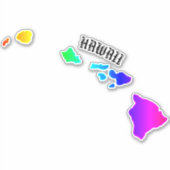 ハワイ諸島ネオンレインボー シール (正面)