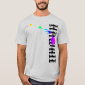 ハワイ諸島ネオンレインボー Tシャツ (正面)