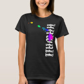 ハワイ諸島ネオンレインボー Tシャツ (正面)