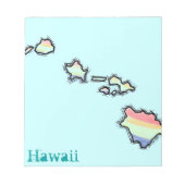 ハワイ諸島メモ帳 ノートパッド (正面)