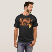 ハワイ諸島旅行地図 ハワイ火山 Tシャツ (正面フル)