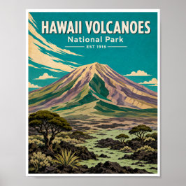 ハワイ諸島火山国立公園の旅 ポスター