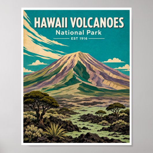 ハワイ諸島火山国立公園の旅 ポスター (正面)
