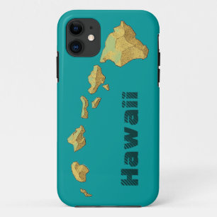 ハワイ諸島金ゴールドティール(緑がかった色)ブルーグリーンiphone 5ケース iPhone 11 ケース