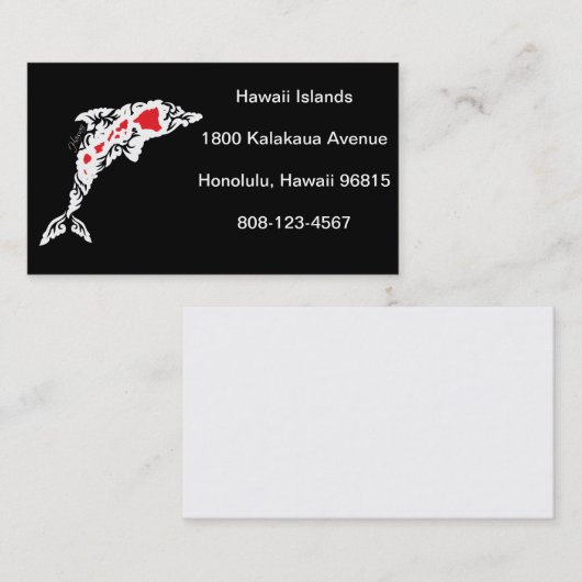 ハワイ諸島 名刺 (正面/裏面)