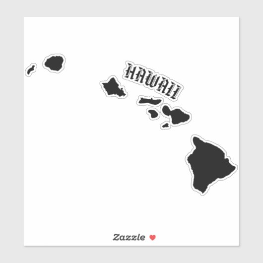 ハワイ諸島BLK シール (シート)