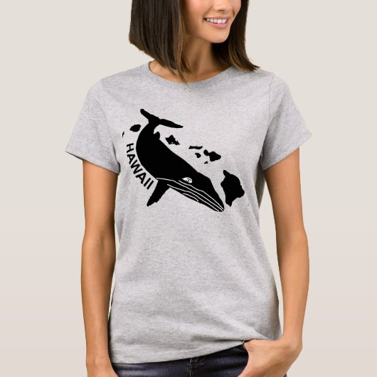 ハワイ諸島Humpback (黒) Tシャツ (正面)