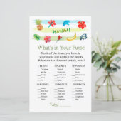 ハワイ財布ゲームのベビーシャワーの中にあるものは (スタンド正面)