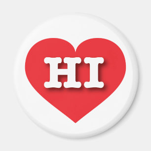 ハワイ赤いハート- I love HI マグネット