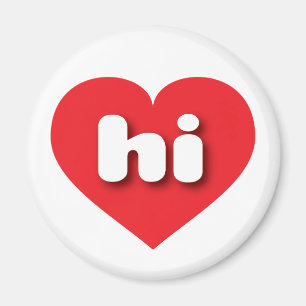 ハワイ赤いハート- I love hi マグネット