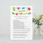 ハワイ赤ちゃんシャワーのゲームをどれだけ知っているか (スタンド正面)