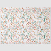 ハワイ野生鳥類抽象芸術フローラトロピカル 薄葉紙 (正面)