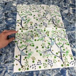 ハワイ野生鳥類抽象芸術フローラトロピカル 薄葉紙