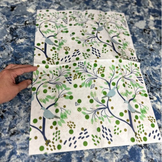 ハワイ野生鳥類抽象芸術フローラトロピカル 薄葉紙