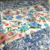 ハワイ野生鳥類抽象芸術フローラトロピカル 薄葉紙