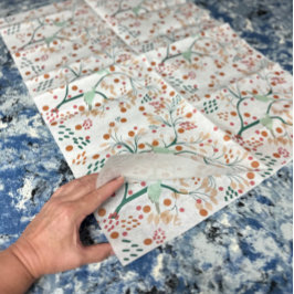 ハワイ野生鳥類抽象芸術フローラトロピカル 薄葉紙