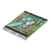 ハワイ霜の降りたクリスマスにおもしろい行く ノートパッド (回転)