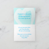 ハワイ青いマルティーニのビーチ結婚式 招待状 (内部)