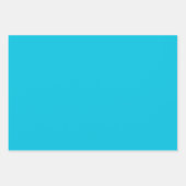 ハワイ青無地の色 ラッピングペーパーシート (正面3)