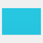 ハワイ青無地の色 ラッピングペーパーシート (正面)