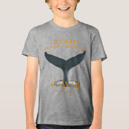 ハワイ領土海洋哺乳類ザザザザザザザザザザザフプバッククジラ トライブレンドＴシャツ