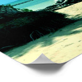 ハワイ風景熱帯ビーチポスター ポスター (角)