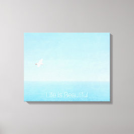 ハワイ飛んでいるの海を乗り越え感動的る キャンバスプリント