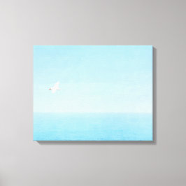 ハワイ飛んでいるの海を渡る鳥 キャンバスプリント