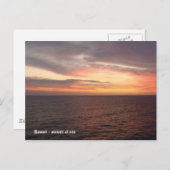 ハワイ2008 (394)，ハワイ – 海の夕日 ポストカード (正面/裏面)
