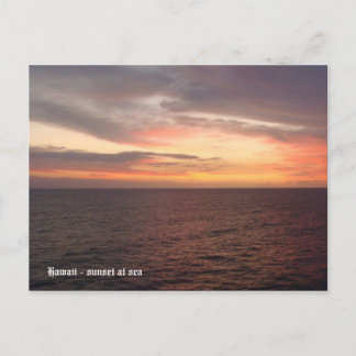 ハワイ2008 (394)，ハワイ – 海の夕日 ポストカード