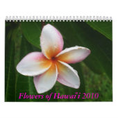 ハワイ2010のカレンダーの花 カレンダー (カバー)