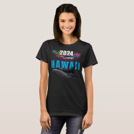 ハワイ2024ポリネシアの部族のハンプバック花火 Tシャツ