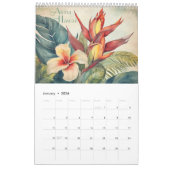 ハワイ2025カレンダーのヴィンテージ旅行ポスター カレンダー (1月 2026)