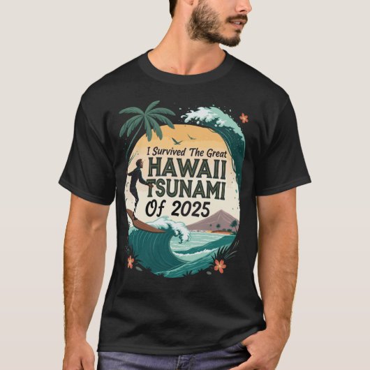 ハワイ2025津波生存者 Tシャツ (正面)