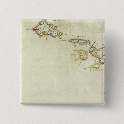 ハワイ3 缶バッジ (正面)