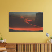 ハワイ – アクティブからの溶岩トレイルのビュー キャンバスプリント (インサイチュ (リビング))