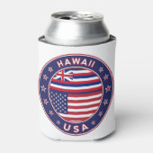 ハワイ，アメリカ州，ハワイTシャツ 缶クーラー (缶正面)