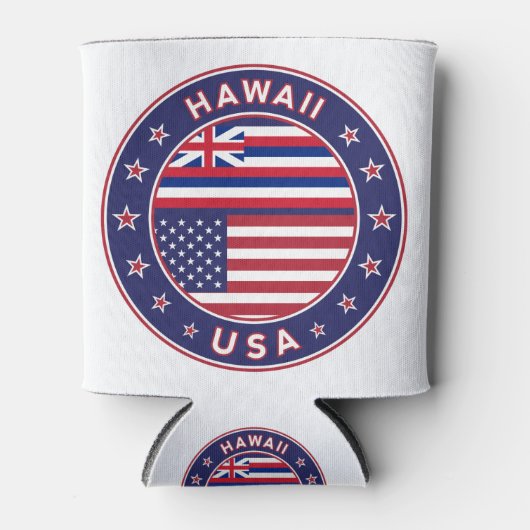 ハワイ，アメリカ州，ハワイTシャツ 缶クーラー (正面)