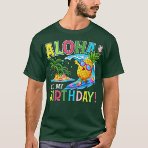 ハワイ アロハ 誕生日パーティー ハワイアン フラワープリント Tシャツ